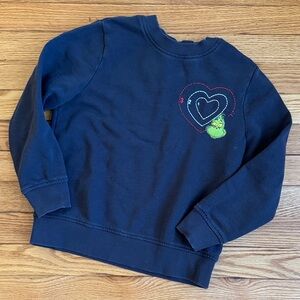 Hanna Andersson Black Sweatshirt with Grinch detail